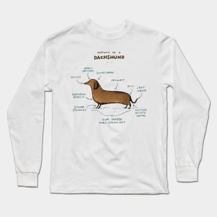 Anatomy of a Dachshund Long Sleeve T-Shirt